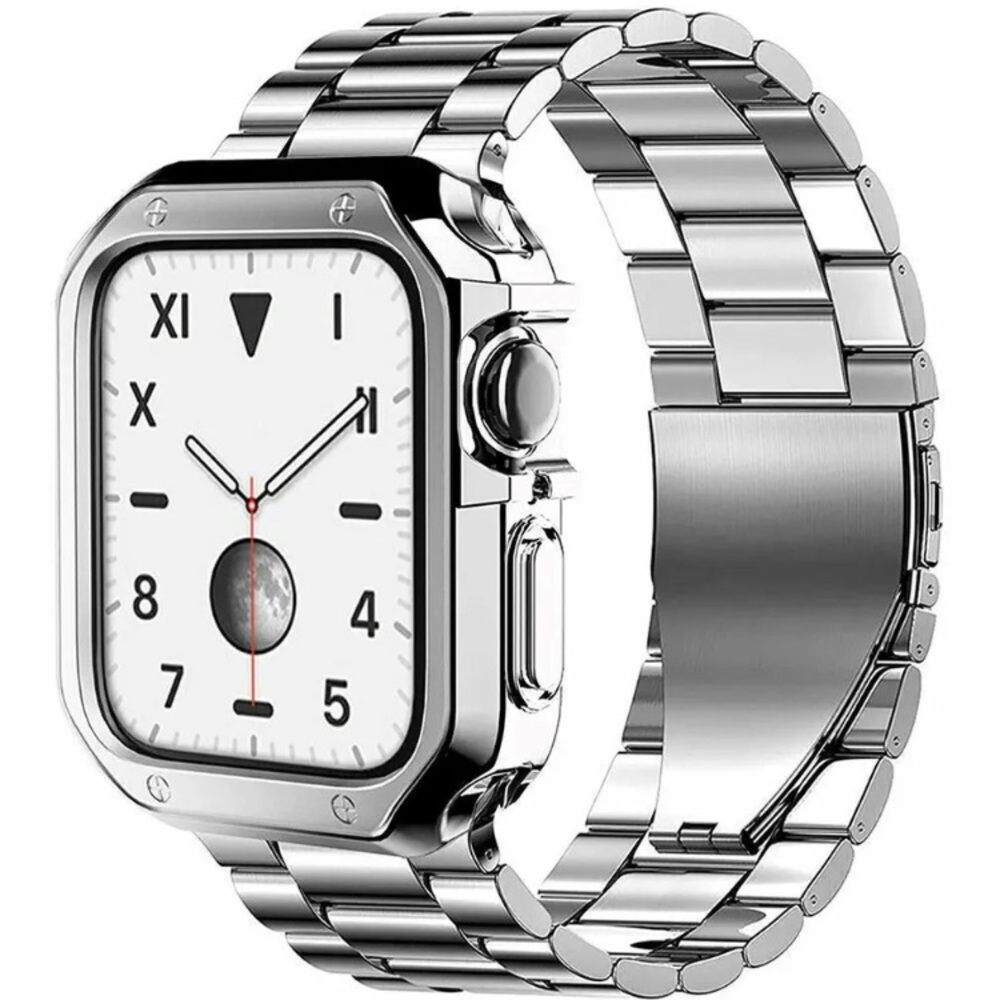 Stainless Steel iWatch Band Strap with Case For Apple Watch Series 7 6 5 4 3 SE2